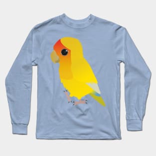 Cute yellow peach faced lovebird Long Sleeve T-Shirt